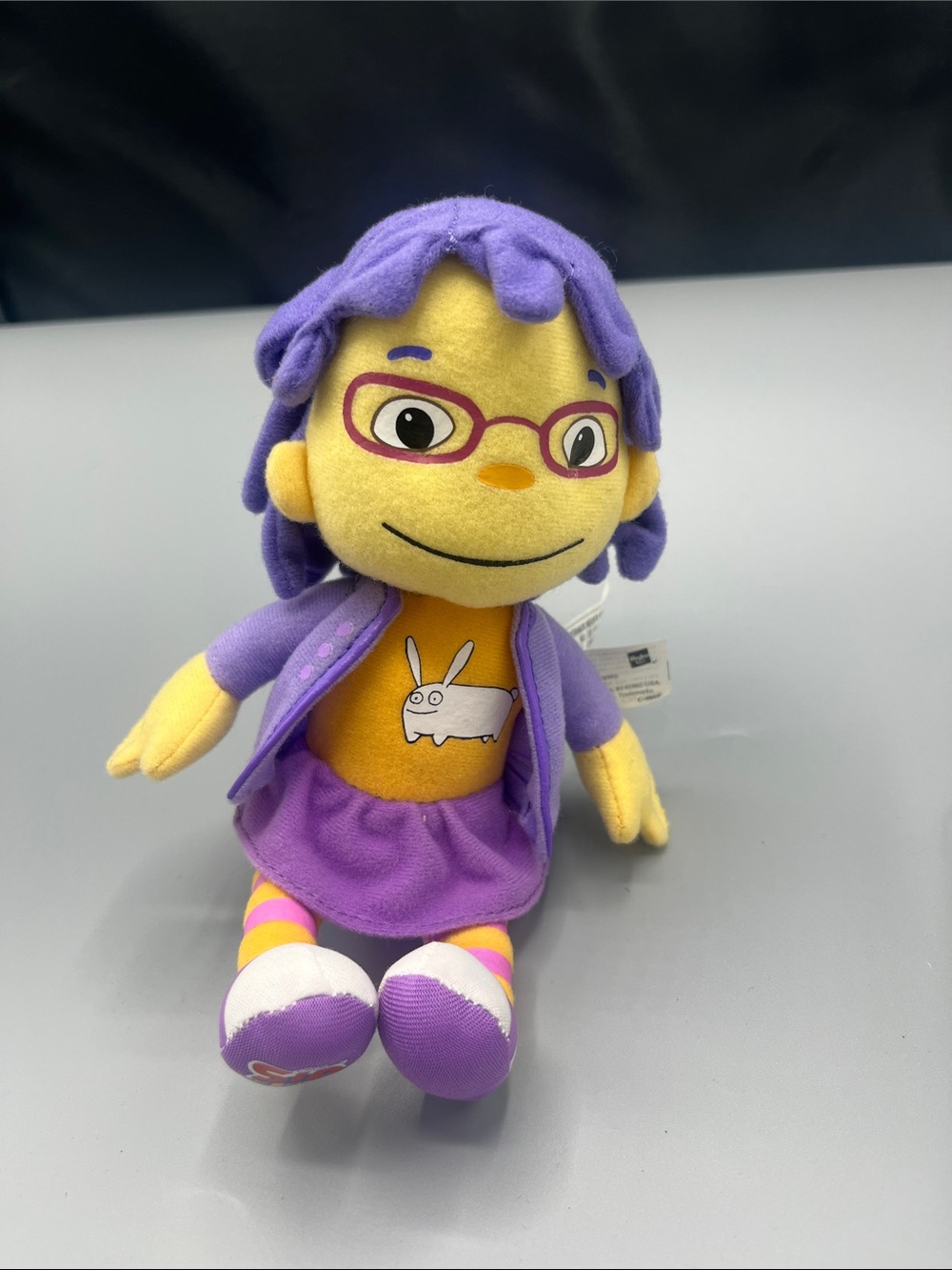 Playskool Sid the Science Kid Gabriela Plush Jim Henson Purple Toy 7 Inch